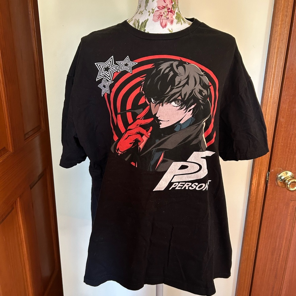 Persona 5 Protagonist Black Graphic T-Shirt